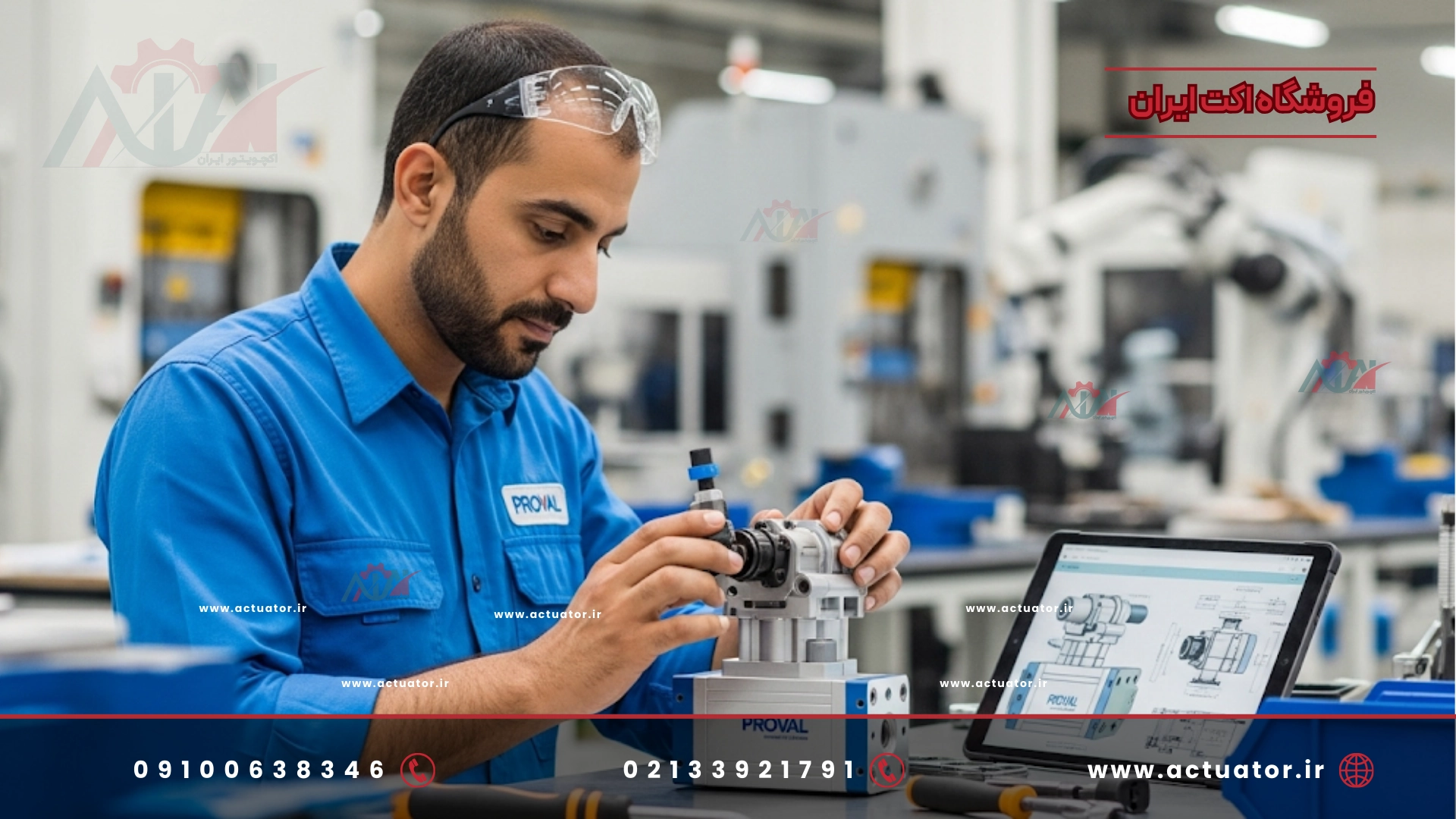 تعمیر اکچویتور پنوماتیکی که خراب شده