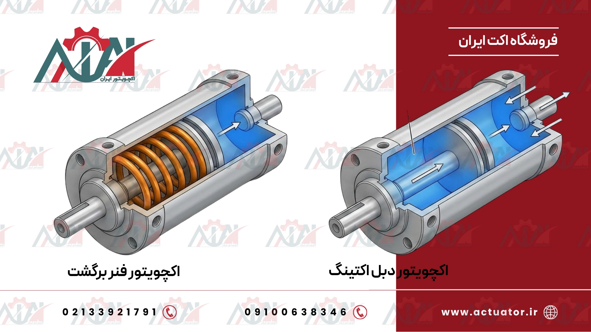 تفاوت اکچویتور فنربرگشت با دبل